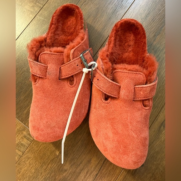 Birkenstock Boston Shearling Lined Clog (Women) - Sienna Red - 38 EU / 7-7.5US - Picture 5 of 9